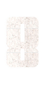 Set Rugnummers Strijkletters Pum Glitter White Glitter 444 - afb. 2