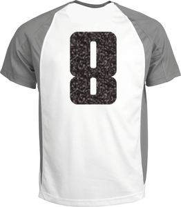 Set Rugnummers Strijkletters Pum Glitter Black Glitter 458 - afb. 1