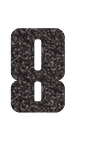 Set Rugnummers Strijkletters Pum Glitter Black Glitter 458 - afb. 2