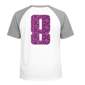 Set Rugnummers Strijkletters Pum Glitter Lavender 428 - afb. 1