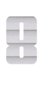 Set Rugnummers Strijkletters Pum Glitter Rainbow White 488 - afb. 2