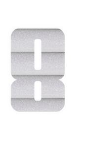 Set Rugnummers Strijkletters Pum Glitter Rainbow White 488 - afb. 2