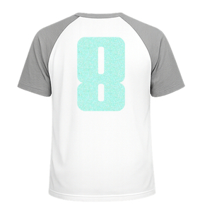 Set Rugnummers Strijkletters Pum Glitter Neon Bleu Glitter 480 - afb. 1