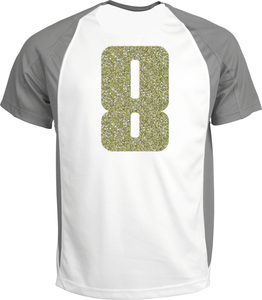 Set Rugnummers Strijkletters Pum Glitter Champagne Glitter 490 - afb. 1