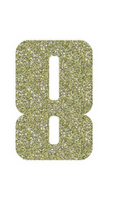 Set Rugnummers Strijkletters Pum Glitter Champagne Glitter 490 - afb. 2