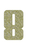 Set Rugnummers Strijkletters Pum Glitter Champagne Glitter 490 - afb. 2