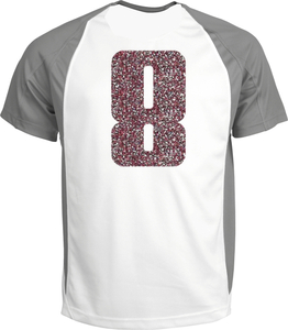 Set Rugnummers Strijkletters Pum Glitter Rose Gold Glitter 486 - afb. 1