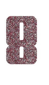 Set Rugnummers Strijkletters Pum Glitter Rose Gold Glitter 486 - afb. 2