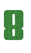 Set Rugnummers Strijkletters Pum Glitter Green Glitter 455 - afb. 2