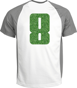 Set Rugnummers Strijkletters Pum Glitter Light Green Glitter 483 - afb. 1