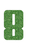 Set Rugnummers Strijkletters Pum Glitter Light Green Glitter 483 - afb. 2
