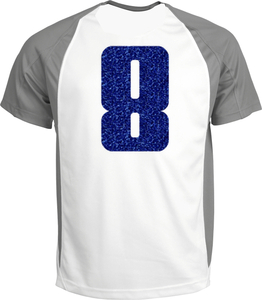 Set Rugnummers Strijkletters Pum Glitter Royal Blue Glitter 489 - afb. 1