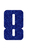 Set Rugnummers Strijkletters Pum Glitter Royal Blue Glitter 489 - afb. 2
