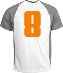Set Rugnummers Strijkletters Pum Glow in the Dark Oranje - afb. 1