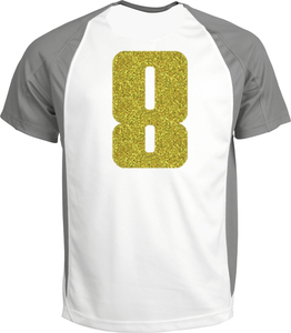 Set Rugnummers Strijkletters Pum Glitter Gold Glitter 451 - afb. 1