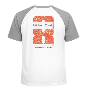 Set Rugnummers Strijkletters Pum Glitter Rainbow Coral Glitter ST - afb. 1