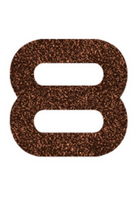 Set Rugnummers Strijkletters Quant Glitter Brons Glitter 452 - afb. 2