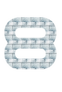 Set Rugnummers Strijkletters Quant Design Metaalpop - afb. 2
