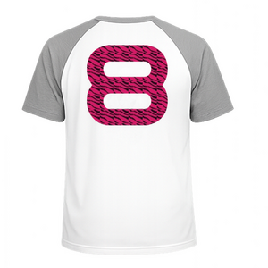 Set Rugnummers Strijkletters Quant Design Zebra Roze - afb. 1