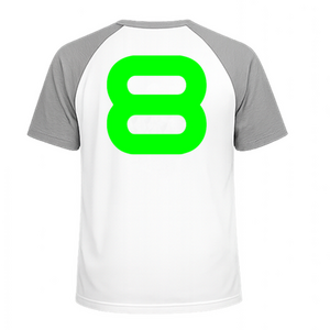 Set Rugnummers Strijkletters Quant Flex Neon Groen - afb. 1