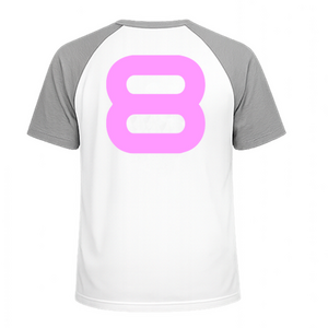 Set Rugnummers Strijkletters Quant Flex Neon Roze - afb. 1