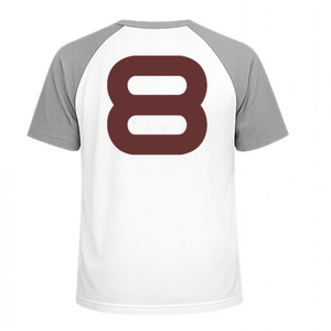 Set Rugnummers Strijkletters Quant Flock Burgundy - afb. 1