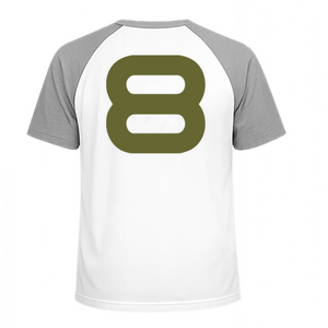Set Rugnummers Strijkletters Quant Flock Khaki Groen - afb. 1