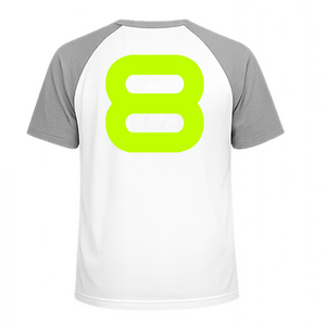 Set Rugnummers Strijkletters Quant Flock Neon Geel - afb. 1