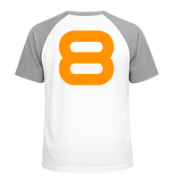 Set Rugnummers Strijkletters Quant Flex Neon Oranje