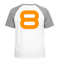 Set Rugnummers Strijkletters Quant Flex Neon Oranje
