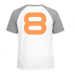 Set Rugnummers Strijkletters Quant Flex Pastel Oranje - afb. 1