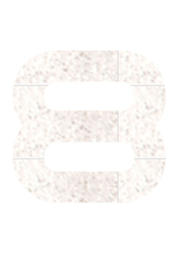 Set Rugnummers Strijkletters Quant Glitter White Glitter 444 - afb. 2