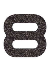 Set Rugnummers Strijkletters Quant Glitter Black Glitter 458 - afb. 2