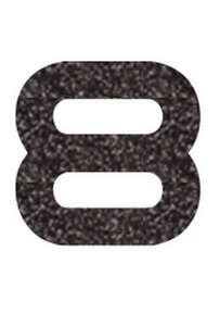 Set Rugnummers Strijkletters Quant Glitter Black Glitter 458 - afb. 2