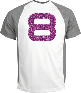 Set Rugnummers Strijkletters Quant Glitter Lavender 428 - afb. 1