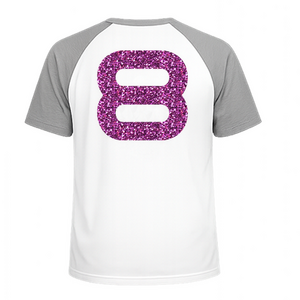 Set Rugnummers Strijkletters Quant Glitter Lavender 428 - afb. 1