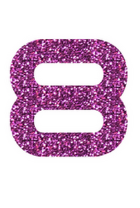 Set Rugnummers Strijkletters Quant Glitter Lavender 428 - afb. 2