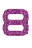 Set Rugnummers Strijkletters Quant Glitter Lavender 428 - afb. 2