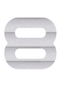 Set Rugnummers Strijkletters Quant Glitter Rainbow White 488 - afb. 2