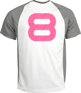 Set Rugnummers Strijkletters Quant Glitter Neon Pink Glitter 448 - afb. 1