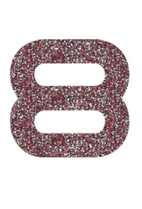 Set Rugnummers Strijkletters Quant Glitter Rose Gold Glitter 486 - afb. 2