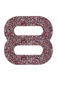 Set Rugnummers Strijkletters Quant Glitter Rose Gold Glitter 486 - afb. 2