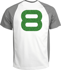 Set Rugnummers Strijkletters Quant Glitter Green Glitter 455 - afb. 1