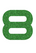 Set Rugnummers Strijkletters Quant Glitter Green Glitter 455 - afb. 2