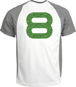 Set Rugnummers Strijkletters Quant Glitter Light Green Glitter 483 - afb. 1