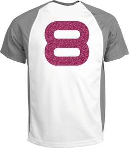 Set Rugnummers Strijkletters Quant Glitter Pink Glitter 457 - afb. 1