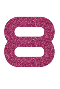Set Rugnummers Strijkletters Quant Glitter Pink Glitter 457 - afb. 2