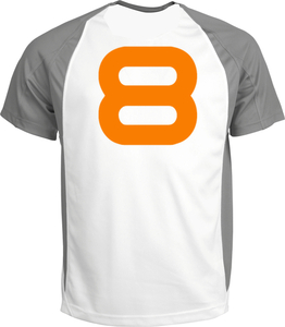 Set Rugnummers Strijkletters Quant Glow in the Dark Oranje - afb. 1