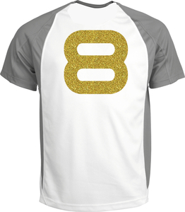 Set Rugnummers Strijkletters Quant Glitter Light Gold Glitter 425 - afb. 1