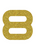 Set Rugnummers Strijkletters Quant Glitter Light Gold Glitter 425 - afb. 2